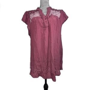 NWT Prech by Blu Paper pink cap sleeve blouse Women's‎ size 3XL